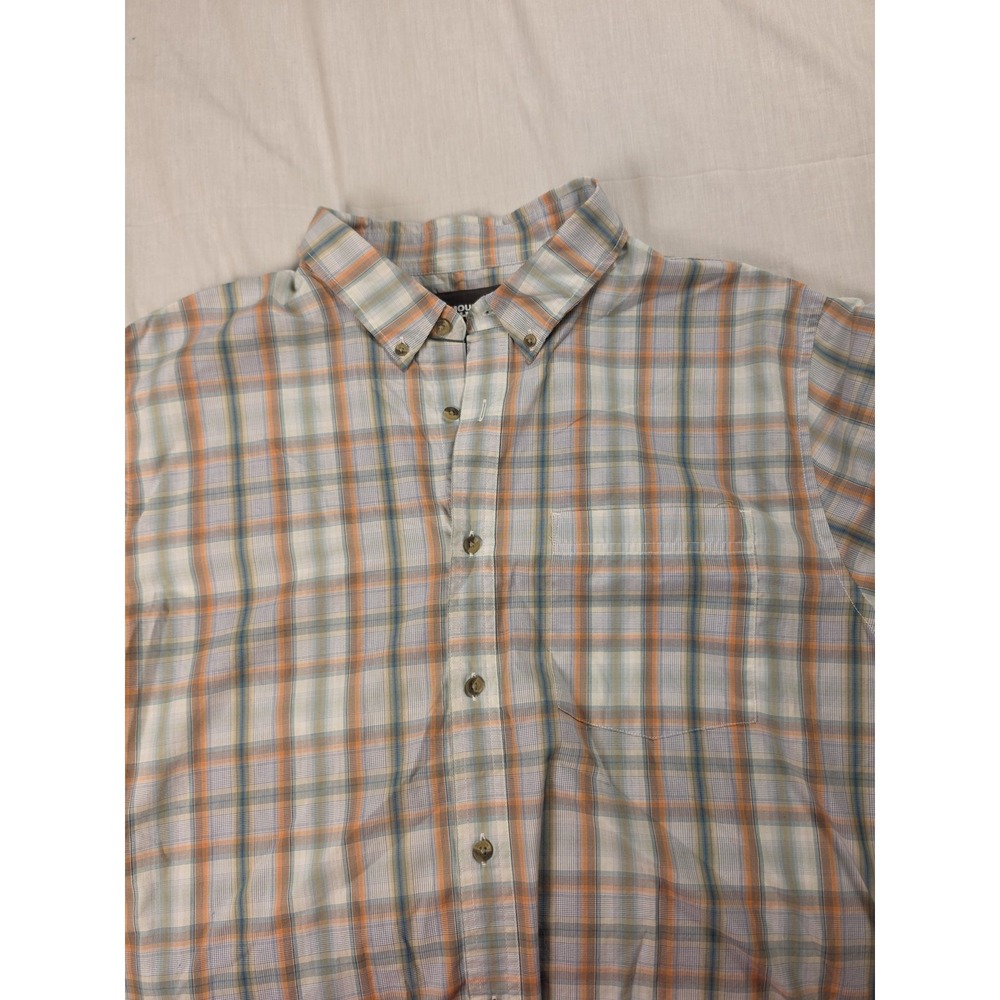 Mountain Khakis Shirt Mens XL Multicolor Plaid Short Sleeve Button Up Casual
